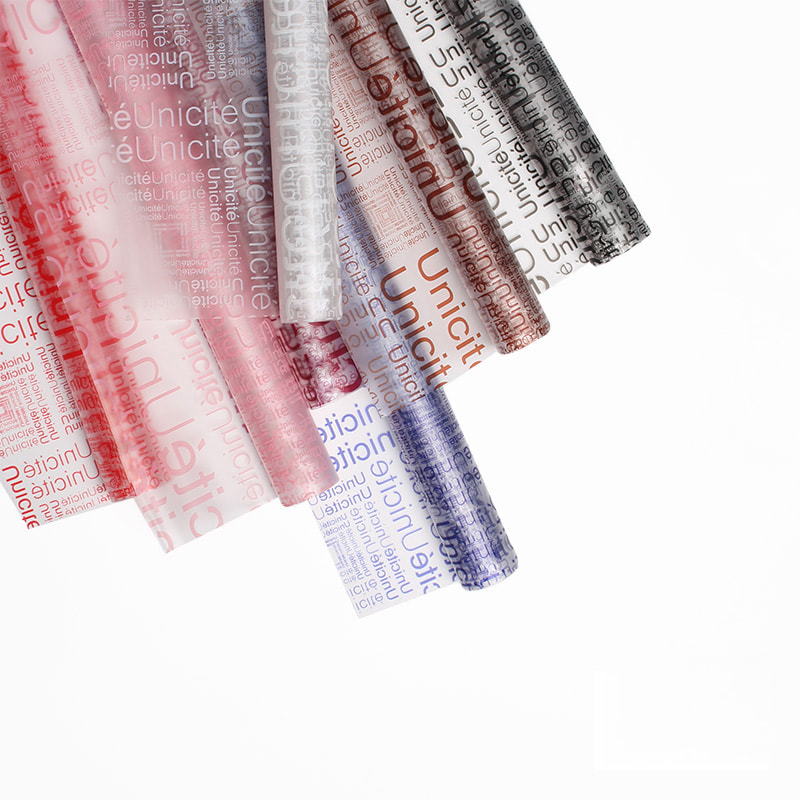 MYHC-12 Monochrome English Massage Film BOPP Flos Transparent Flos Packaging Film