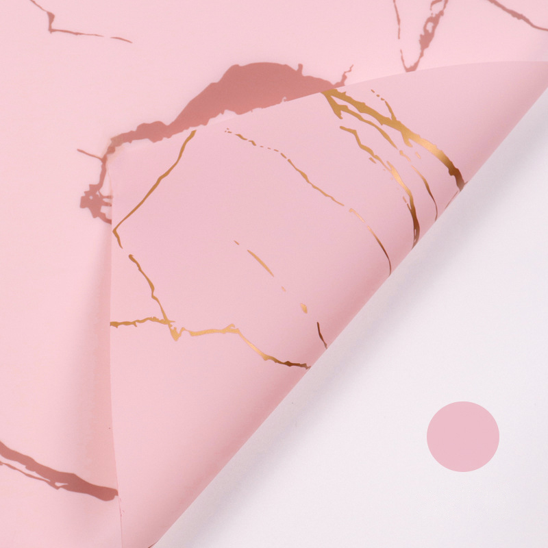 MYHC-13 Golden Marmor Pattern Plastic Flos Wrapping Paper