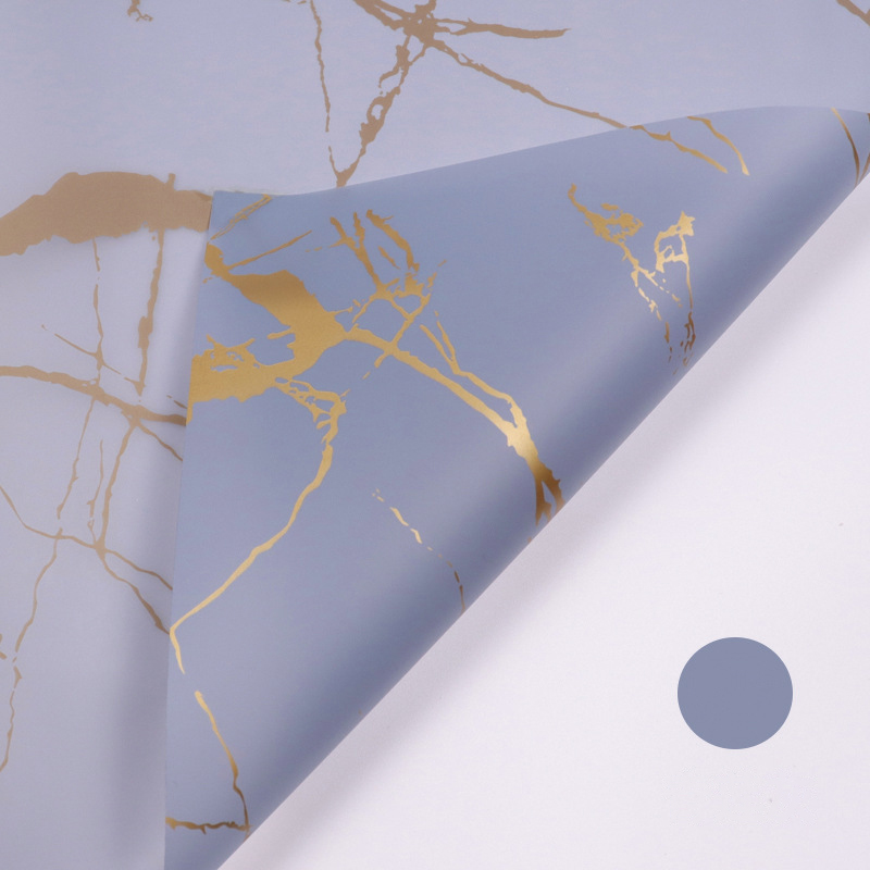 MYHC-13 Golden Marmor Pattern Plastic Flos Wrapping Paper