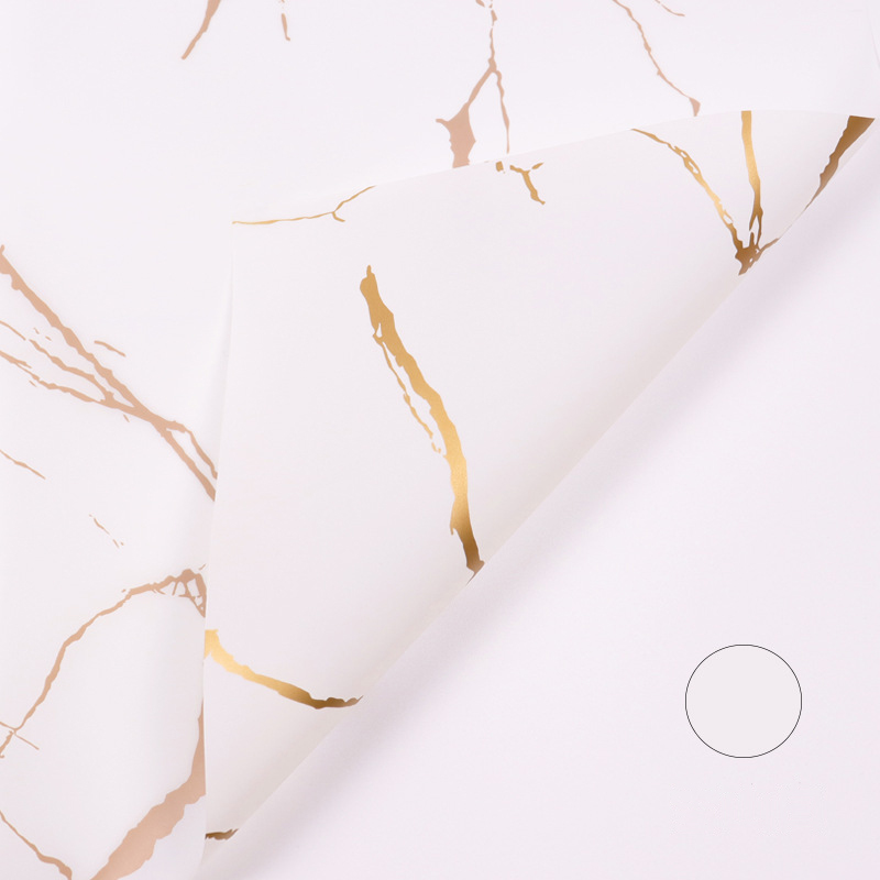 MYHC-13 Golden Marmor Pattern Plastic Flos Wrapping Paper