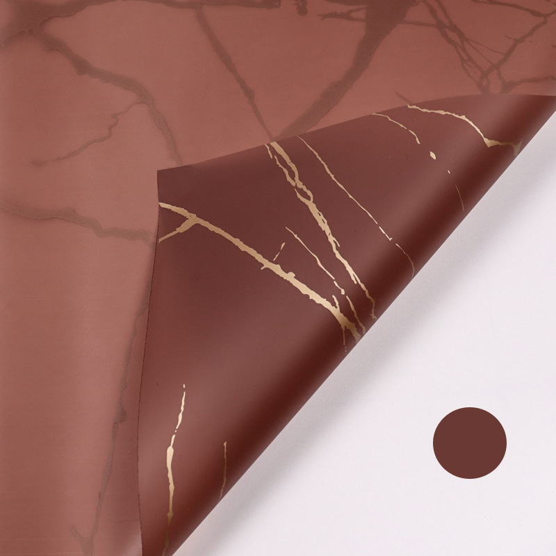 MYHC-13 Golden Marmor Pattern Plastic Flos Wrapping Paper