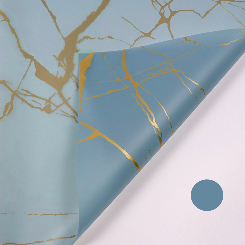 MYHC-13 Golden Marmor Pattern Plastic Flos Wrapping Paper