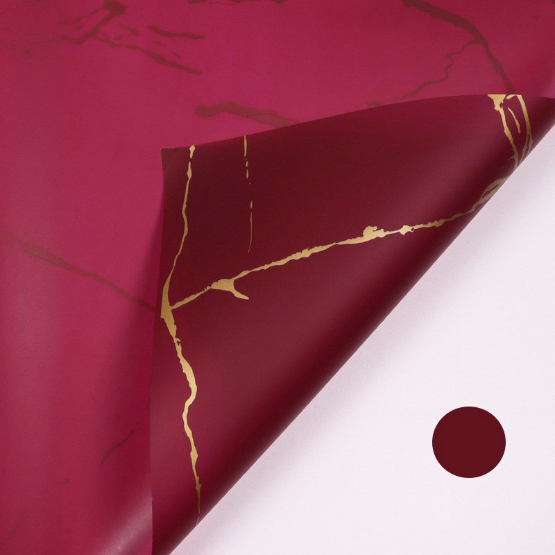 MYHC-13 Golden Marmor Pattern Plastic Flos Wrapping Paper