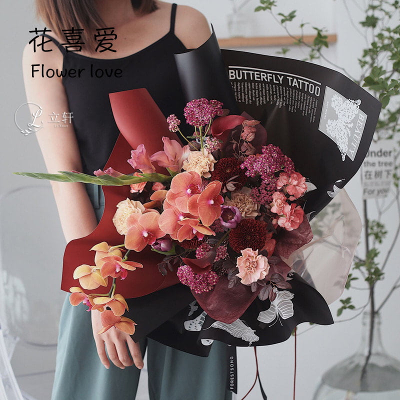 MYHC-14 Gloria Pattern Opacum Matte Flower Wrapping Paper