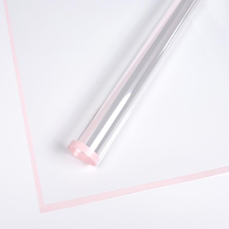 MYHC-15 Transparent Monochrome Edge Plastic Flos Wrapping Paper