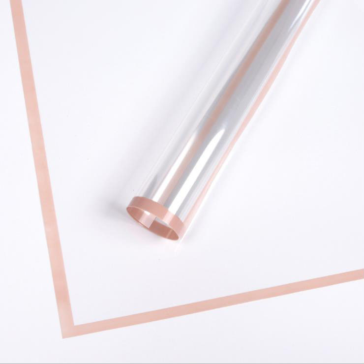 MYHC-15 Transparent Monochrome Edge Plastic Flos Wrapping Paper