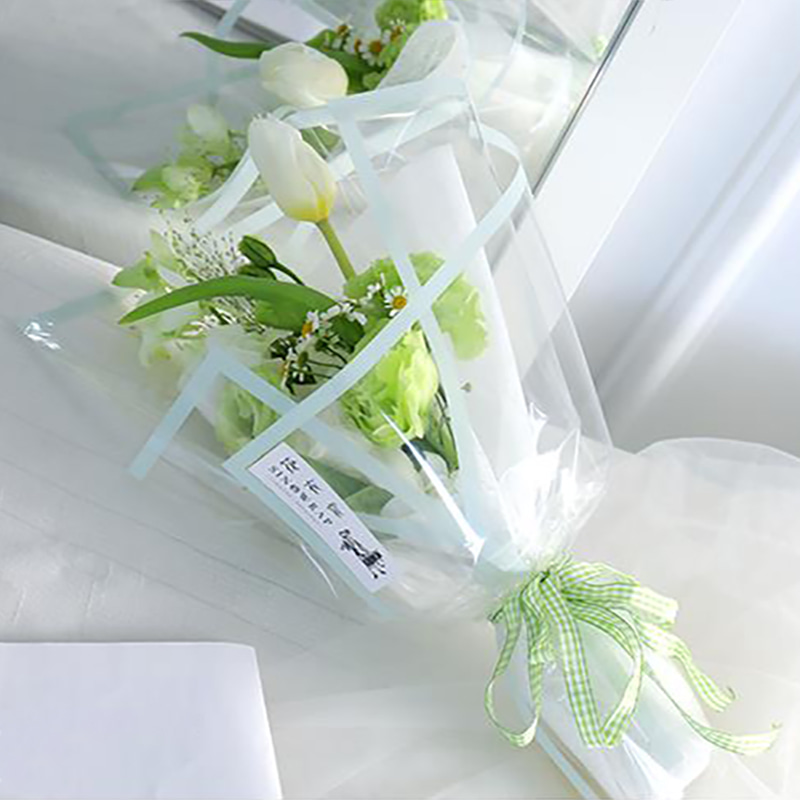 MYHC-15 Transparent Monochrome Edge Plastic Flos Wrapping Paper