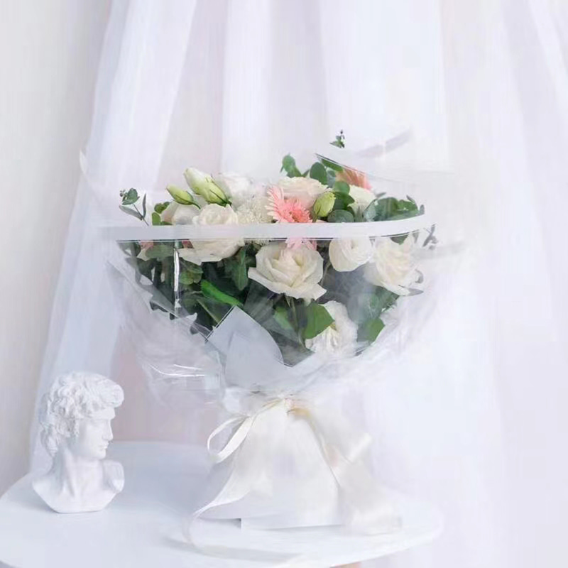 MYHC-16 Transparent Border OPP Plastic Flos Wrapping Paper