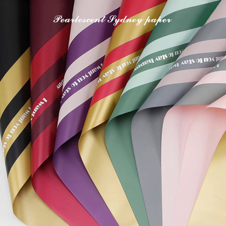 MYHC-22 57×57cm (±2cm) Single-Postesque Edge Horizontalis Pearlescent cinematographica Flos Wrapping Paper