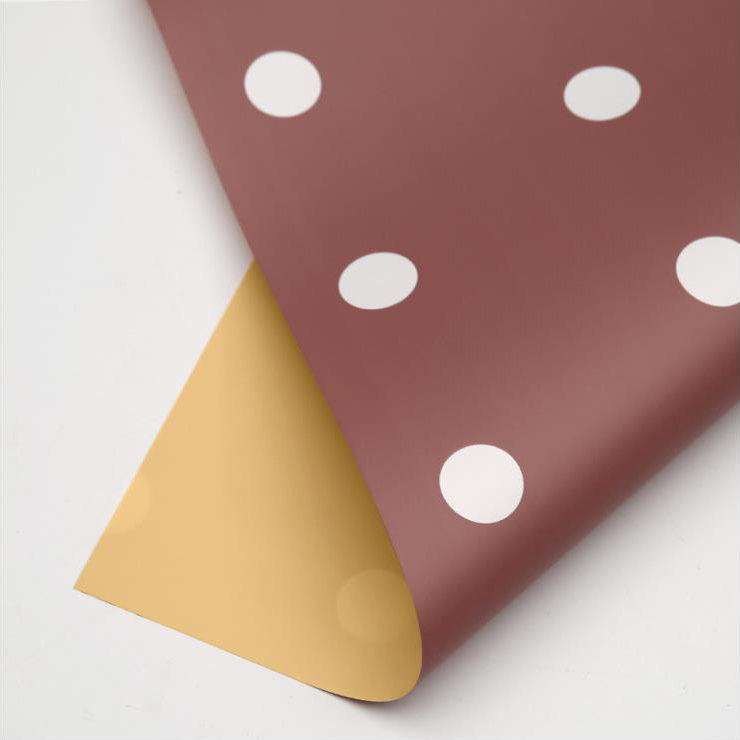 MYHC-24 Single-Postesque Polka Dot Cotton Flos Wrapping Paper