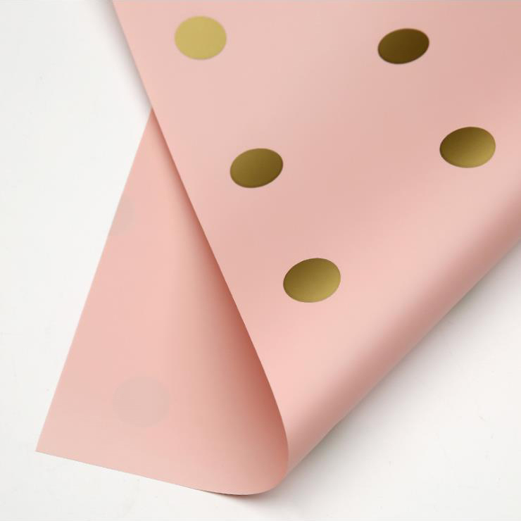 MYHC-24 Single-Postesque Polka Dot Cotton Flos Wrapping Paper