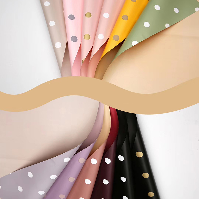 MYHC-24 Single-Postesque Polka Dot Cotton Flos Wrapping Paper