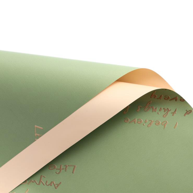 MYHC-26 Single-Sequed Aurum-Stitched English Decoration Cowhide Flower Wrapping Paper