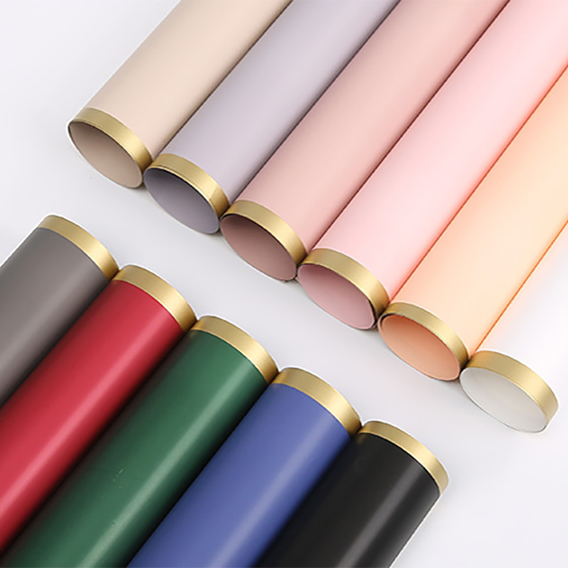 MYHC-27 Aurum Edge Solidum Pearlescent Film Flower Wrapping Paper