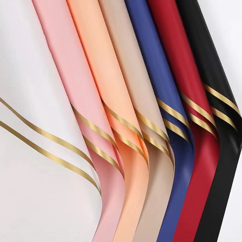 MYHC-27 Aurum Edge Solidum Pearlescent Film Flower Wrapping Paper