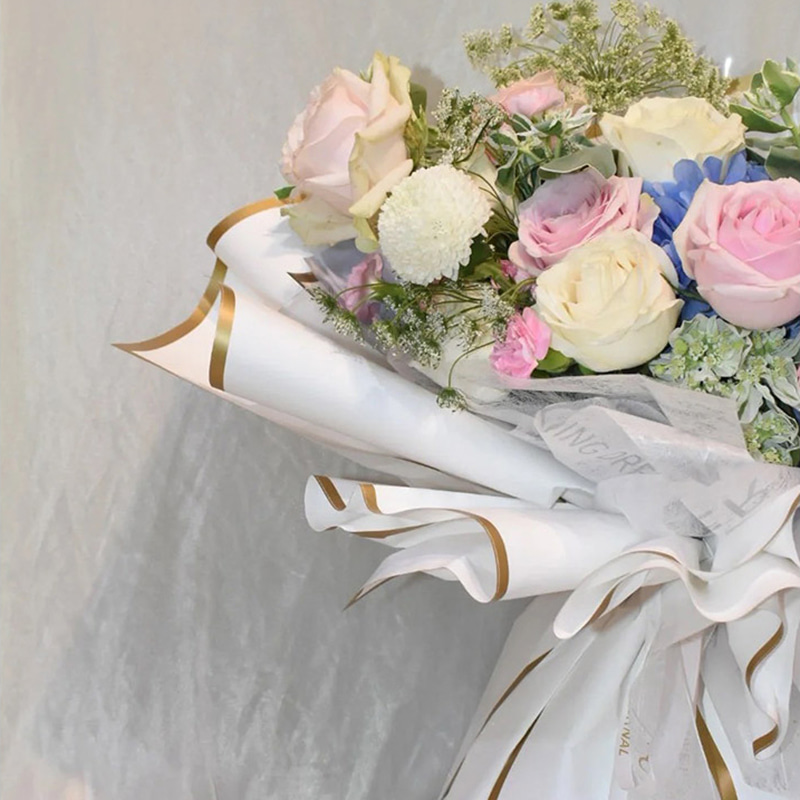 MYHC-27 Aurum Edge Solidum Pearlescent Film Flower Wrapping Paper