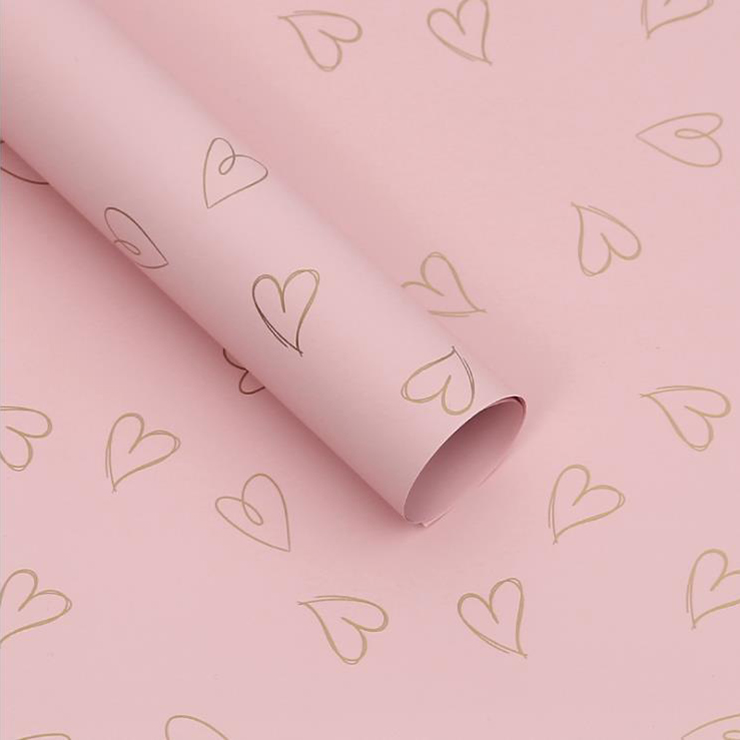 MYHC-XXVIII Cor-informes Linea Drawing Monochrome Cowhide Flowers Wrapping Paper