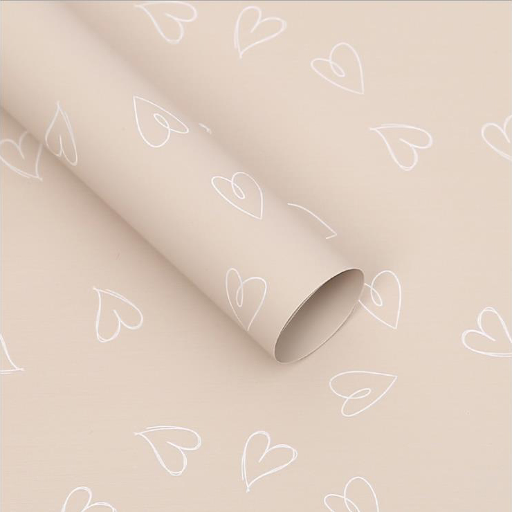 MYHC-XXVIII Cor-informes Linea Drawing Monochrome Cowhide Flowers Wrapping Paper