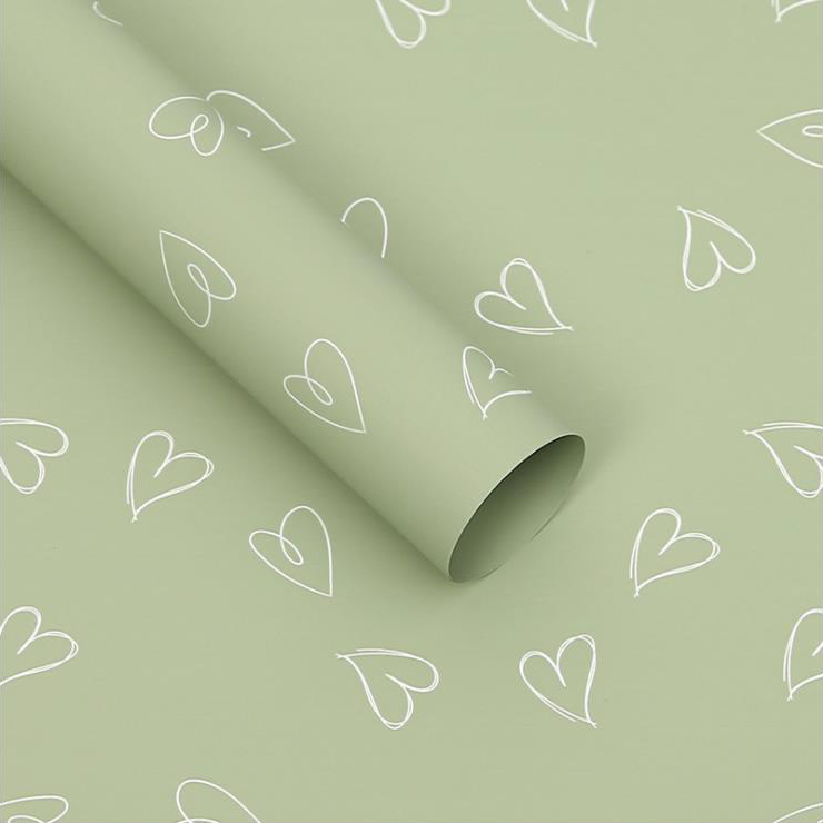 MYHC-XXVIII Cor-informes Linea Drawing Monochrome Cowhide Flowers Wrapping Paper