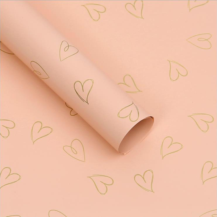 MYHC-XXVIII Cor-informes Linea Drawing Monochrome Cowhide Flowers Wrapping Paper