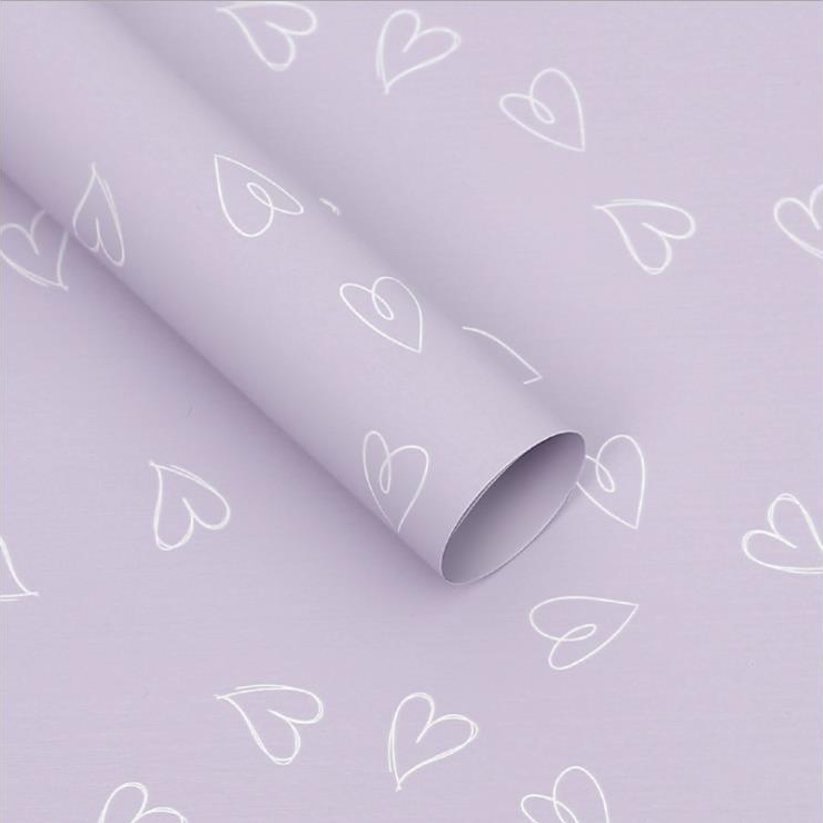 MYHC-XXVIII Cor-informes Linea Drawing Monochrome Cowhide Flowers Wrapping Paper