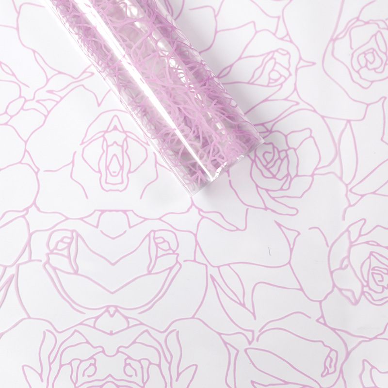 MYHC-29 Monochrome Rose Lines OPP Transparent Flos Packaging Film