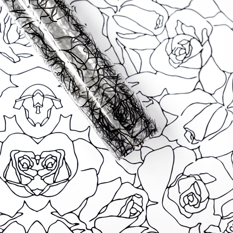 MYHC-29 Monochrome Rose Lines OPP Transparent Flos Packaging Film