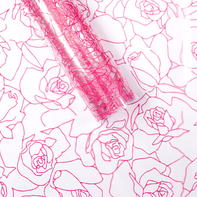 MYHC-29 Monochrome Rose Lines OPP Transparent Flos Packaging Film