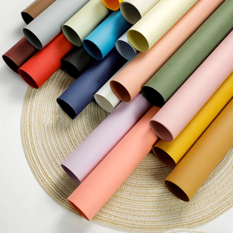 MYHC-30 20 Colores Pearl Film Solid Color Flower Wrapping Paper