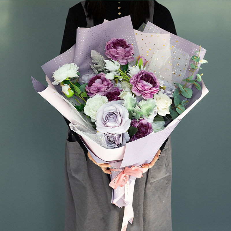 MYHC-34 Dot Decoration Duplex Postesque Color Aluminium Patella Cotton Flos Packaging Film