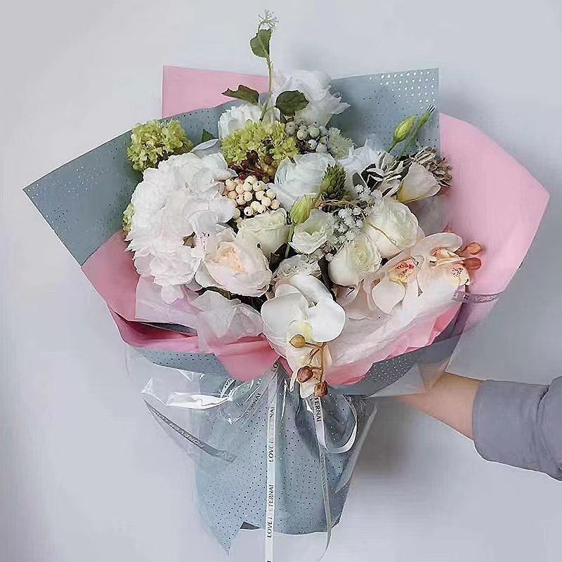 MYHC-34 Dot Decoration Duplex Postesque Color Aluminium Patella Cotton Flos Packaging Film