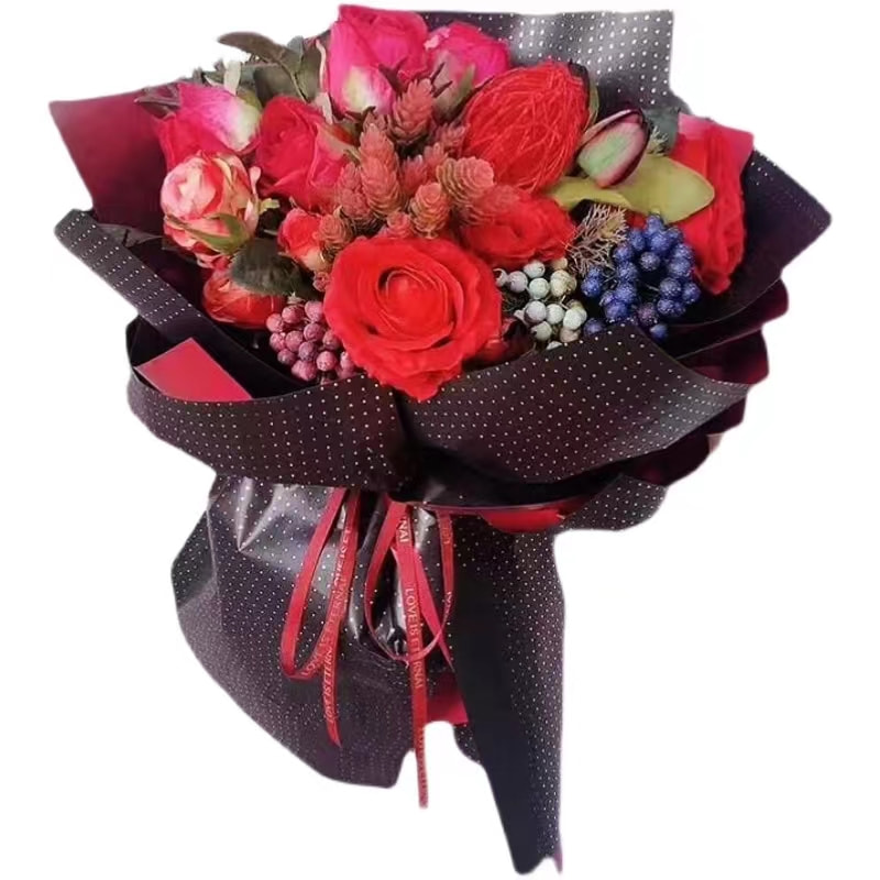 MYHC-34 Dot Decoration Duplex Postesque Color Aluminium Patella Cotton Flos Packaging Film