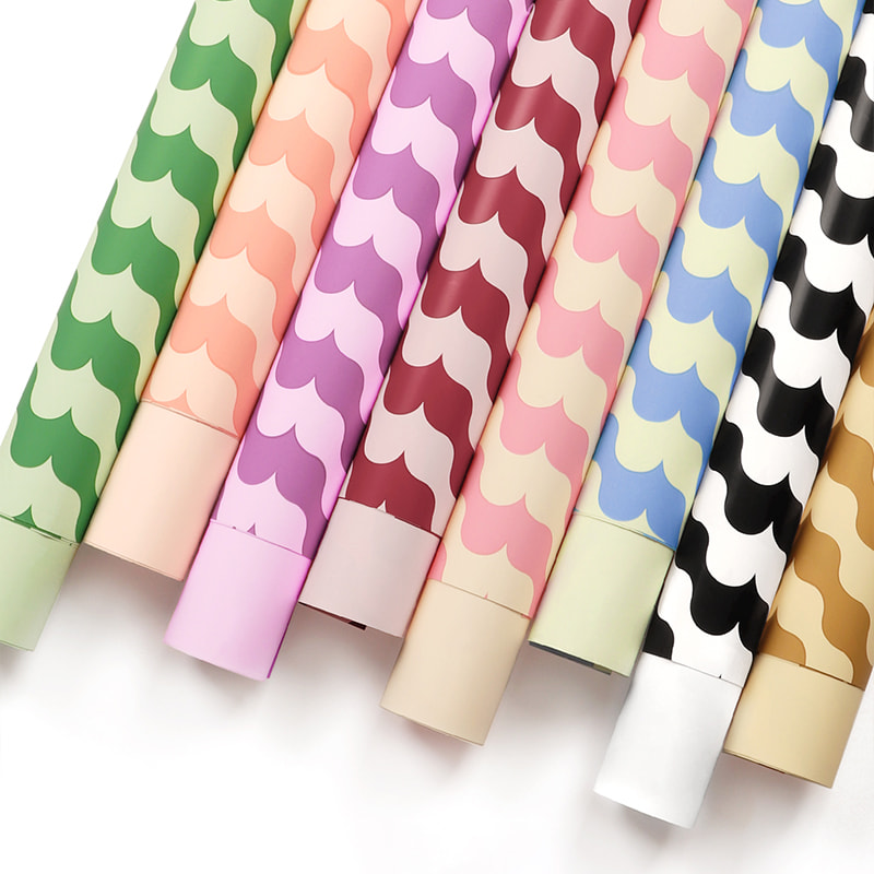 MYHC-35 BOPP Wavy Pattern IMPERVIUS Flower Wrapping Paper