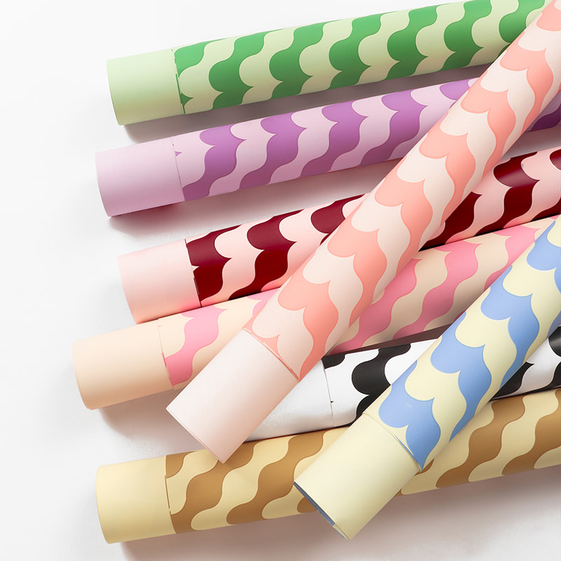 MYHC-35 BOPP Wavy Pattern IMPERVIUS Flower Wrapping Paper