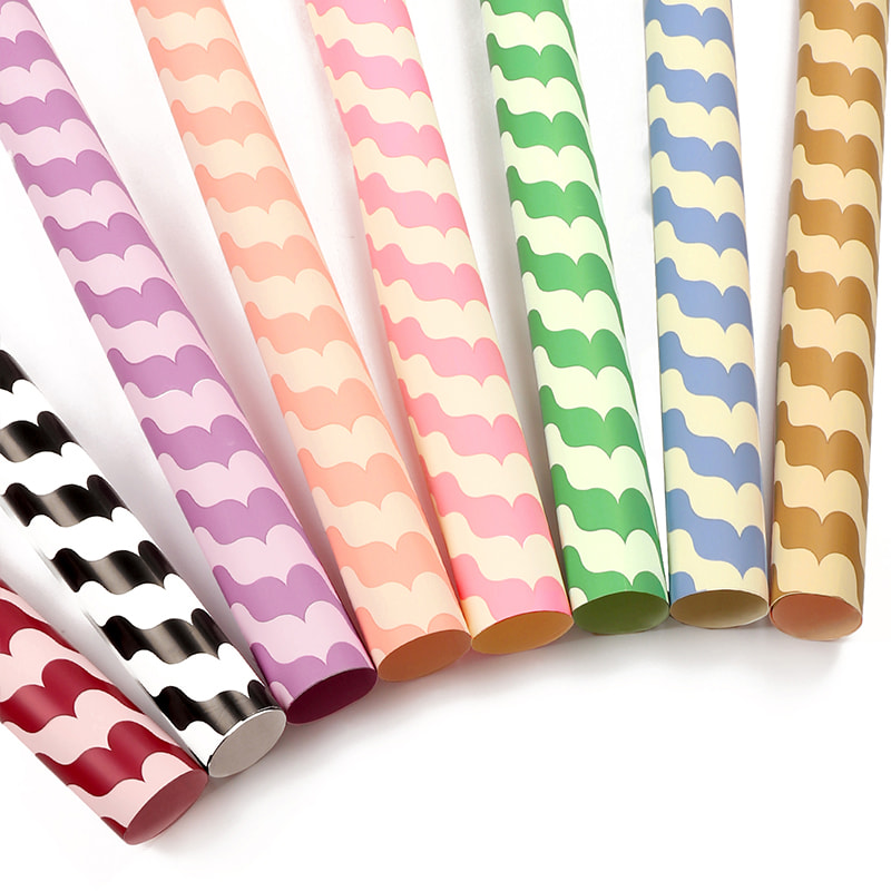 MYHC-35 BOPP Wavy Pattern IMPERVIUS Flower Wrapping Paper