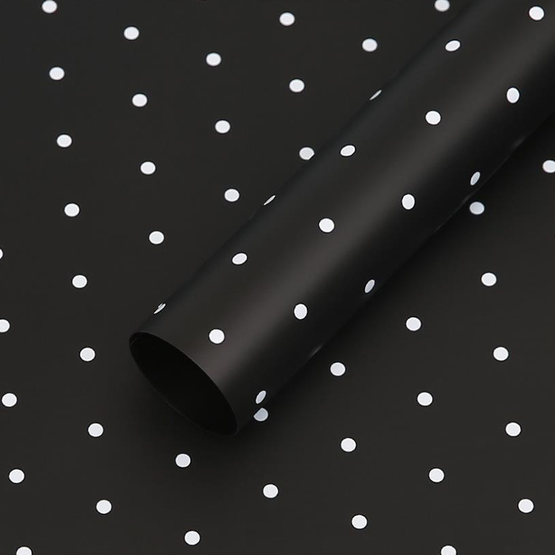 MYHC-37 Monochrome Dot Cotton Flower Wrapping Paper