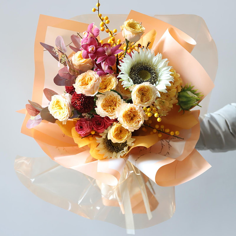 MYHC-42 Simple Style Contra Border Cotton Flower Wrapping Paper
