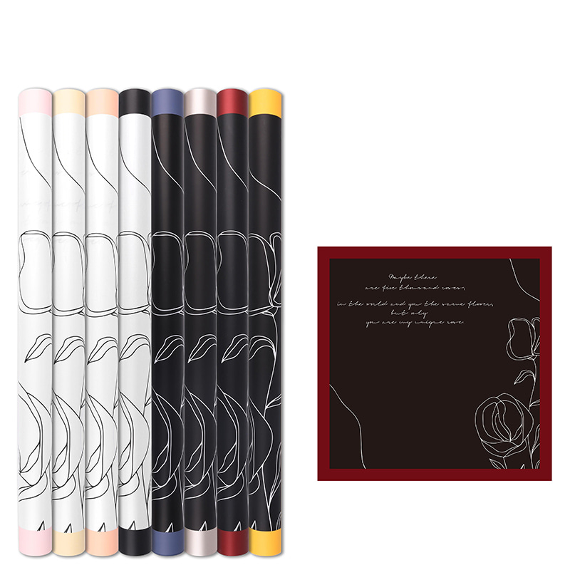 MYHC-42 Simple Style Contra Border Cotton Flower Wrapping Paper