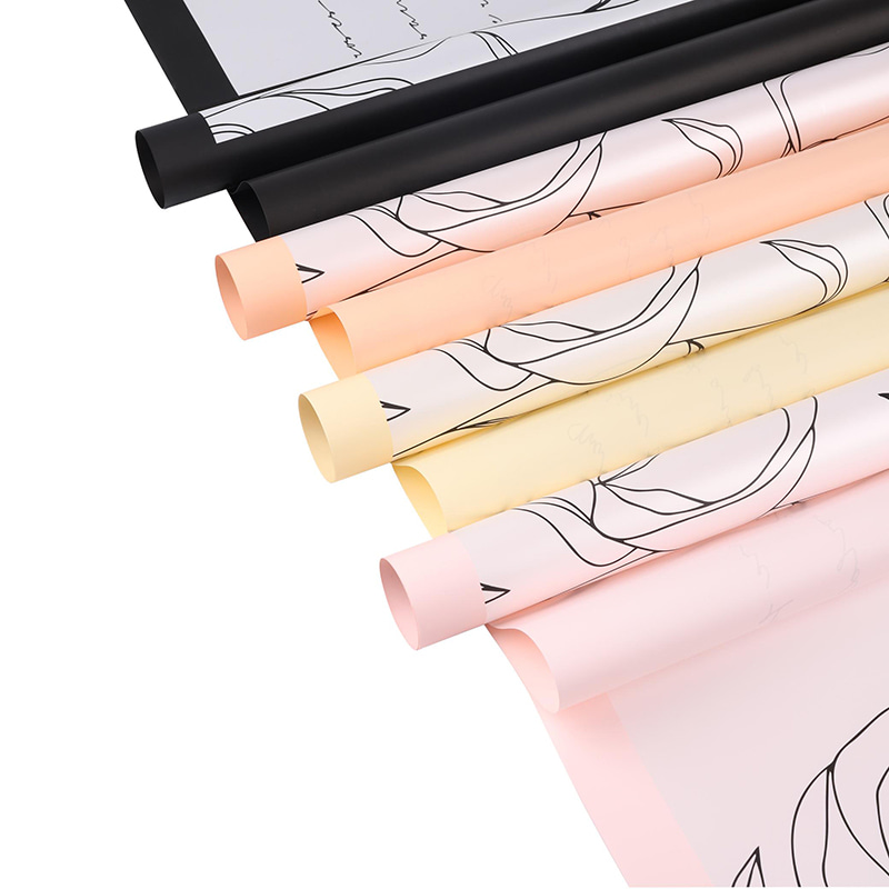 MYHC-42 Simple Style Contra Border Cotton Flower Wrapping Paper