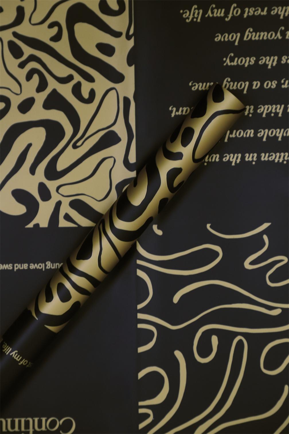 MYHC-44 Modern Graffiti Style Cowhide Flores Packaging Film