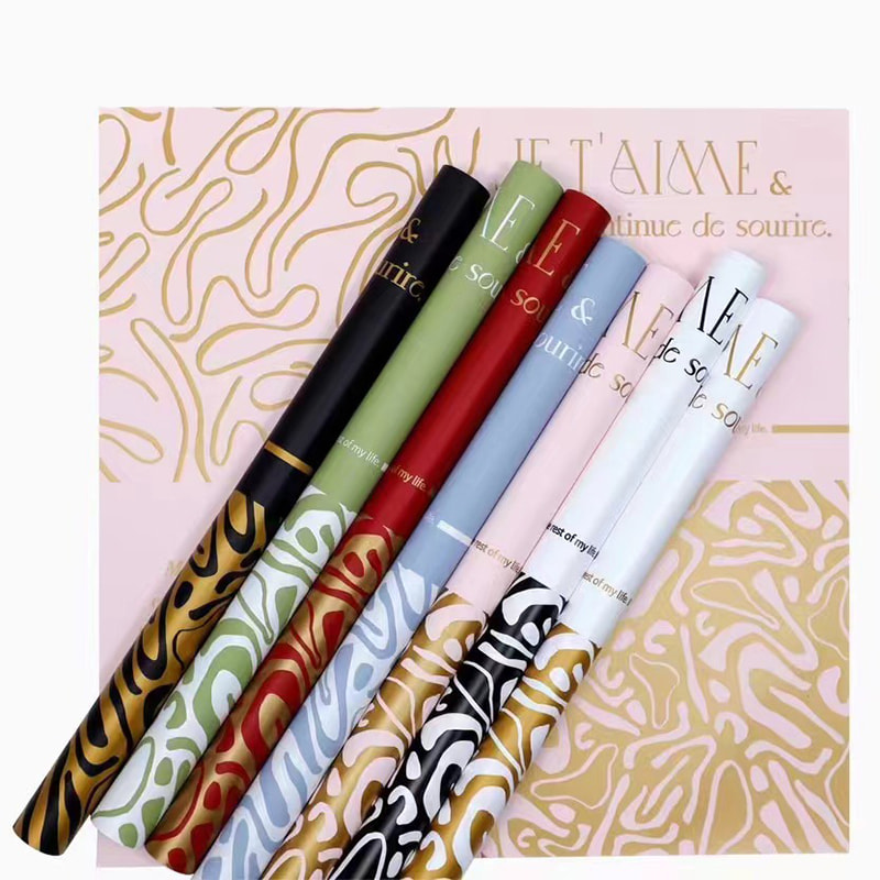 MYHC-44 Modern Graffiti Style Cowhide Flores Packaging Film