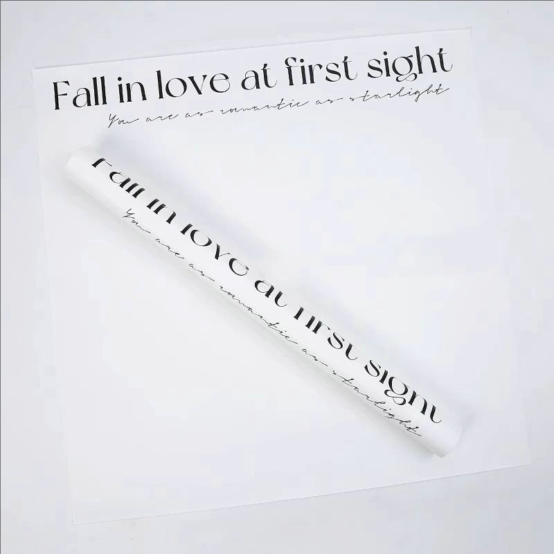 MYHC-LIII unus postesque amor In primum conspectum English Decoration Plastic Flos Wrapping Paper