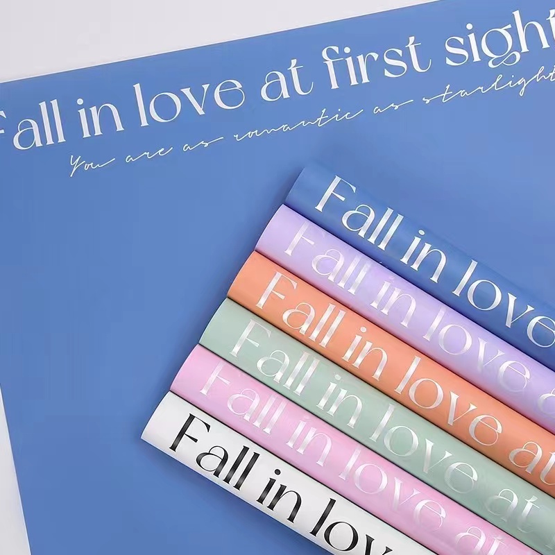 MYHC-LIII unus postesque amor In primum conspectum English Decoration Plastic Flos Wrapping Paper
