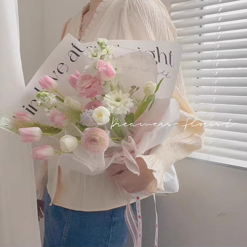 MYHC-LIII unus postesque amor In primum conspectum English Decoration Plastic Flos Wrapping Paper