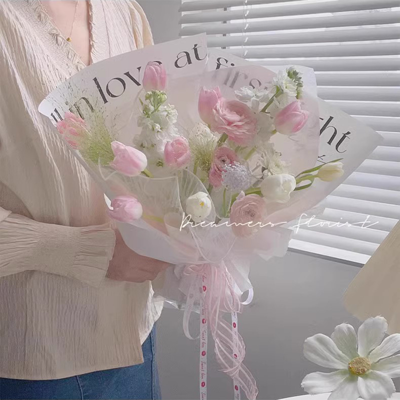 MYHC-LIII unus postesque amor In primum conspectum English Decoration Plastic Flos Wrapping Paper