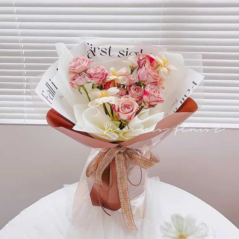 MYHC-LIII unus postesque amor In primum conspectum English Decoration Plastic Flos Wrapping Paper