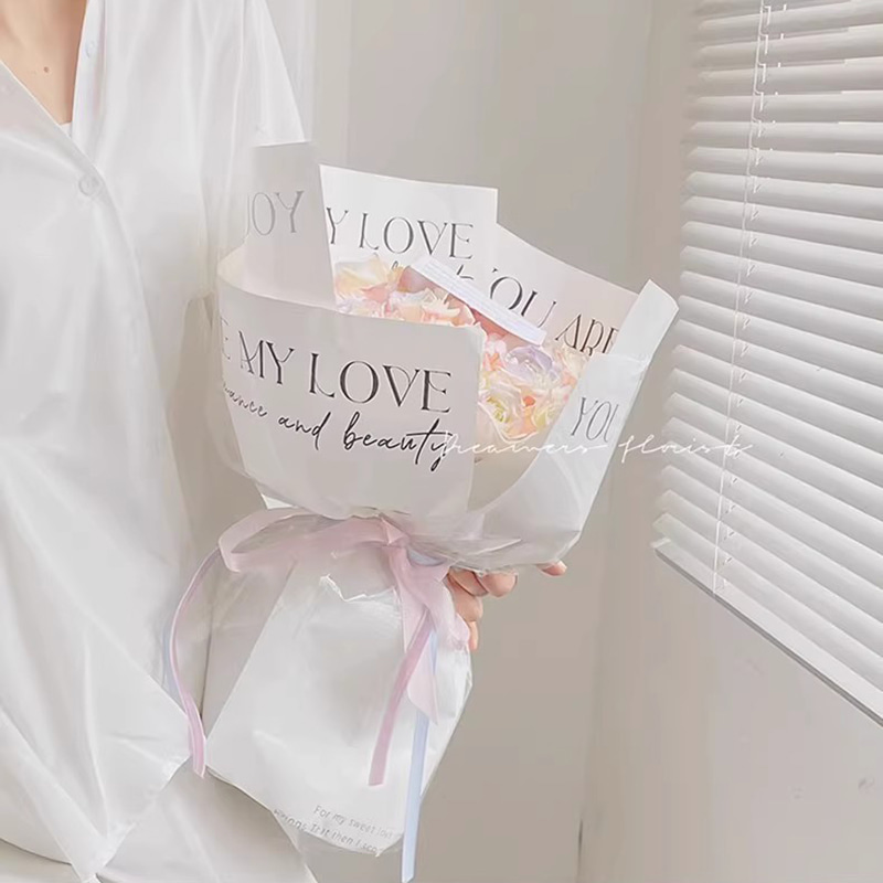 MYHC-LIII unus postesque amor In primum conspectum English Decoration Plastic Flos Wrapping Paper