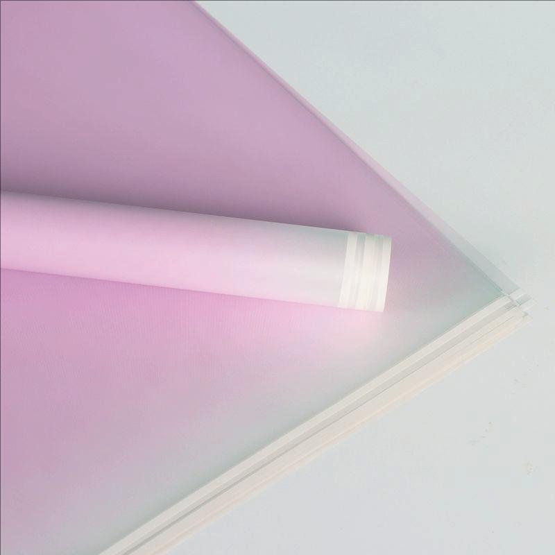 MYHC-54 Single-Sided Double White Line Edge Gradient Color Plastic Flower Packaging Film