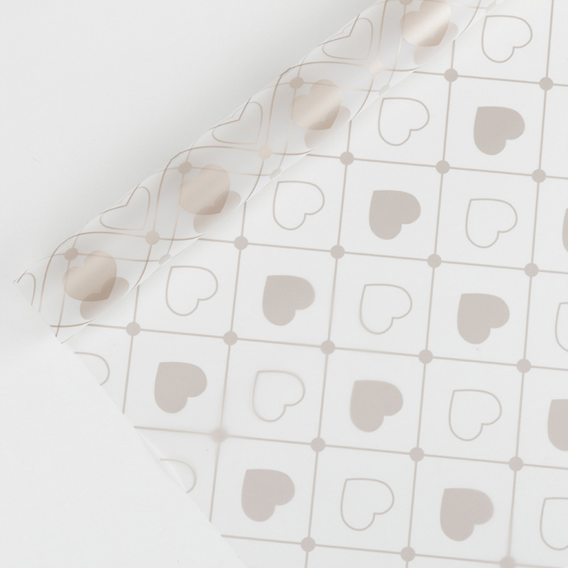 MYHC-60 Monochrome Amor Plaid Pattern Flos Transparens Packaging Film