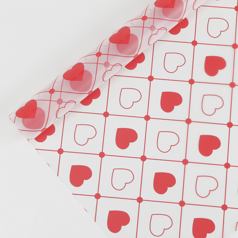 MYHC-60 Monochrome Amor Plaid Pattern Flos Transparens Packaging Film